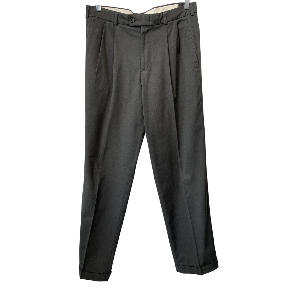 Vintage Dockers Slates Dress Pant Size 32x32 Pleated Original Fit Stain Defender